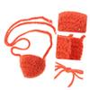 Didiseaon Unisex Nose Warmer Breathable Mask Made of Synthetic Material Hand Made Wool Weaving Simple Shape Nose Cover for Snowboarding and Motorcycling Orange view 2