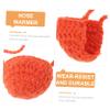 Didiseaon Unisex Nose Warmer Breathable Mask Made of Synthetic Material Hand Made Wool Weaving Simple Shape Nose Cover for Snowboarding and Motorcycling Orange view 3
