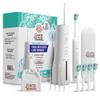 GuruNanda Lion & Lamb Kit 2.0, Electric Toothbrush with Water Flosser Combo, 4 Jet Tips, 4 Brush Heads, & IPX7 Waterproof Design for Complete Oral Care, White view 1
