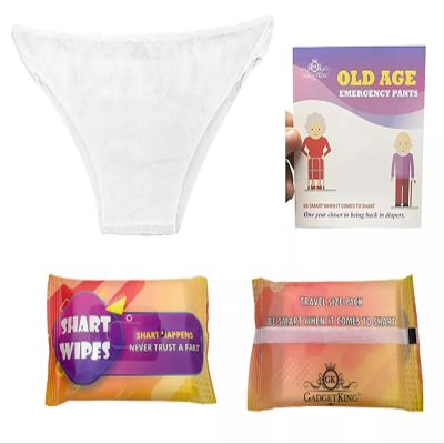 EMERGENCY PANTS SHART WIPES GIFT FOR HIM HER BOYFRIEND ADULT 40TH 50TH 60TH RETIREMENT OLD AGE RUDE FUN FUNNY PRANK BIRTHDAY SECRET SANTA CHRISTMAS STOCKING FILLER LADIES GRANDDAD WIFE HUSBAND PRESENT