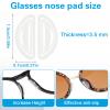6 Pair Glasses Nose Grips, Glasses Nose Pads, Silicone Adhesive Nose Pads for Glasses, Spectacle Nose Pads for Glasses Stick on Clear Eyeglass Pad, Stop Glasses Slipping Down Nose Accessory (3 mm) view 2