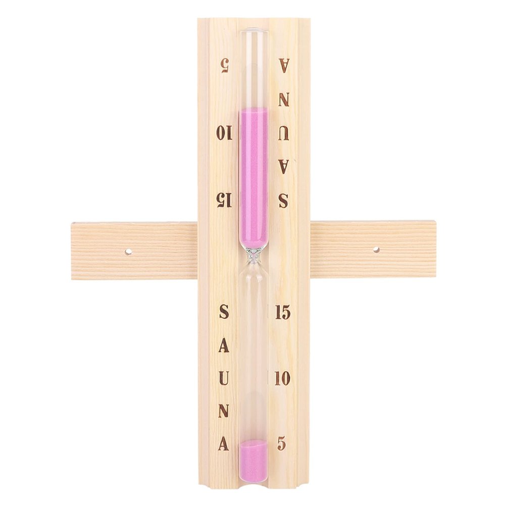 ARTOCT Sauna Timer,15 Minute Wood Sauna Hourglass Clock Sand Timer Clock Sauna Equipment for Sauna Spa Room