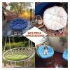 Rattan Round Chair Cushion 10cm Thick Padded Seat Cushion for Garden Swivel Armchair Floral Design Noir 100x100cm view 4