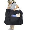 Foldable Wheelchair Storage Bag Wheelchair Bag, Rollator Travel Bag Large Capacity Oxford Cloth Foldable Wheelchair Travel Bag for Car Travel Luggage Outdoor Black view 3
