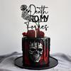 Death to My Forties Cake Topper, Rip Forties Decorations, Funeral Birthday Party Decor, Rip to My 40s, 50th Birthday Party Decorations, Black Glitter view 3