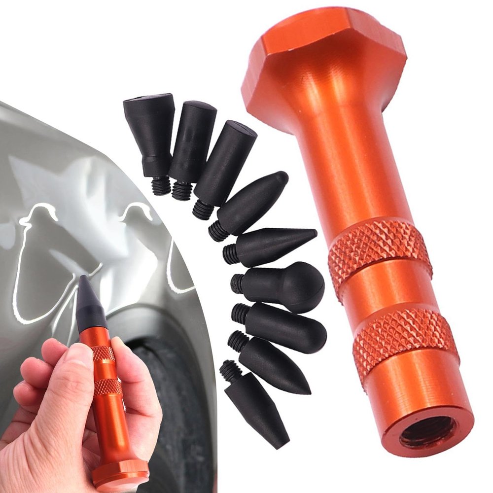 Car Dent Repair Kit, Car Dent Repair Tool, Dent Removal, Metal Car Dent Pen With 9 Tips Shapes, Dent Repair Tool Kits Wear-resisting For Motorcycles Metal Plates Refrigerators