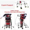 SssHfff Walking Frames, Upright Walker with Seat Height Adjustment 8-Wheel Walker Hemiplegia Rehabilitation Standing Frame With Handbrake(Men) view 2