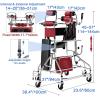 SssHfff Walking Frames, Upright Walker with Seat Height Adjustment 8-Wheel Walker Hemiplegia Rehabilitation Standing Frame With Handbrake(Men) view 4