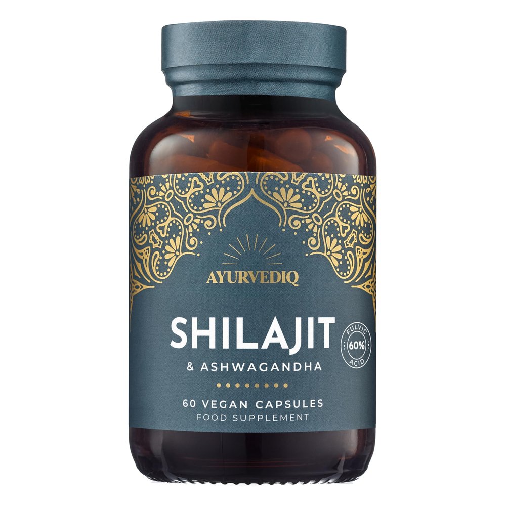 Ayurvediq Wellness Pure Shilajit and Organic Ashwagandha - Himalayan Shilajit with Ashwagandha High Strength Capsules - Ayurveda Products