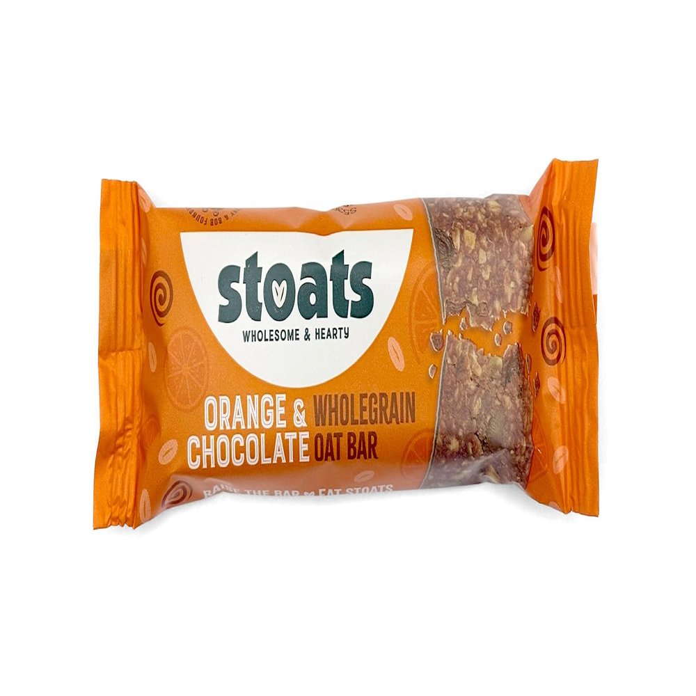 Stoats Orange & Chocolate Porridge Oat Bars  Baked with Scottish Oats, Individually Wrapped, Great for Breakfast or a Quick Snack  Pack of 24 x 42g