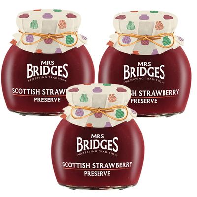 Mrs Bridges - Scottish Strawberry Preserve - 340g - Pack of 3