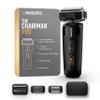 MANSCAPED The Chairman PRO Mens Foil Shaver - Two Interchangeable Blade Heads, SkinSafe Four-Blade Foil & Stubble Trimmer, Face Shaver, USB-C & Wireless Compatible Charging, Gentle on Neck Area view 1