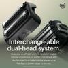 MANSCAPED The Chairman PRO Mens Foil Shaver - Two Interchangeable Blade Heads, SkinSafe Four-Blade Foil & Stubble Trimmer, Face Shaver, USB-C & Wireless Compatible Charging, Gentle on Neck Area view 3