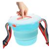 Happyyami Portable Foldable Bucket Sturdy Plastic Cleaning Bucket Handle for Fishing Camping Car Wash view 3