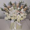 Chocolate Bouquet Cream1 Silk Flowers Gift Hamper view 2