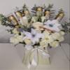Chocolate Bouquet Cream2 Silk Flowers Gift Hamper view 2