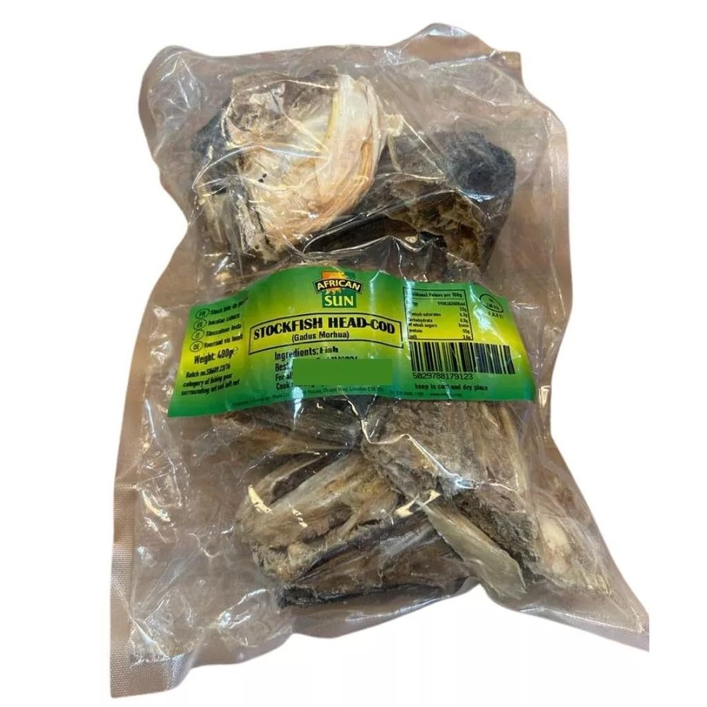 African Sun Stockfish Head-Cod, 400g