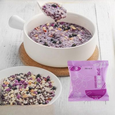 Pumpkin and millet porridge, corn vegetable Congee, fruit oatmeal, instant cereal Congee, breakfast substitute Congee, nutritional coarse grains, corn soup (Purple Potato Black Rice Congee,10 packs)