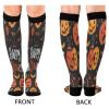 SKYSHU Halloween Pumpkin Bat Compression Socks for Women Men(1 Pair), Non-Slip Circulation Knee High Stockings Long Tube Stocking for Running Cycling Travel Nurse Medical,20-30 mmHg view 2
