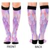 SKYSHU Mermaid Scale Compression Socks for Women Men(1 Pair), Non-Slip Circulation Knee High Stockings Long Tube Stocking for Running Cycling Travel Nurse Medical,20-30 mmHg view 2