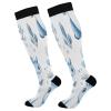 SKYSHU Cartoon Dragon Compression Socks for Women Men(1 Pair), Non-Slip Circulation Knee High Stockings Long Tube Stocking for Running Cycling Travel Nurse Medical,20-30 mmHg view 1