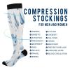 SKYSHU Cartoon Dragon Compression Socks for Women Men(1 Pair), Non-Slip Circulation Knee High Stockings Long Tube Stocking for Running Cycling Travel Nurse Medical,20-30 mmHg view 4