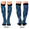 SKYSHU Blue Snowflake Compression Socks for Women Men(1 Pair), Non-Slip Circulation Knee High Stockings Long Tube Stocking for Running Cycling Travel Nurse Medical,20-30 mmHg view 2