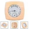 CNANRNANC Sauna Hygrothermometer, 140 mm Sauna Thermometer Hygrometer Wood, Sauna Room Accessories, Hygrometer Thermometer Sauna view 4