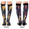 SKYSHU Christmas Gingerbread Man Compression Socks for Women Men(1 Pair), Non-Slip Circulation Knee High Stockings Long Tube Stocking for Running Cycling Travel Nurse Medical,20-30 mmHg view 2