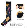 SKYSHU Christmas Gingerbread Man Compression Socks for Women Men(1 Pair), Non-Slip Circulation Knee High Stockings Long Tube Stocking for Running Cycling Travel Nurse Medical,20-30 mmHg view 3