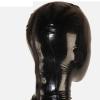 ABWL Black Latex Hood Mask for Unisex,Rubber Hooded with Open Eyes and Nose for Cosplay Costumes Clubwear -L view 4