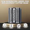 52B Series 5 Replacement Head Blades,Electric Shaver Replacement Head For Men,Wet & Dry Easily Attach For Braun Series 5 Electric Shaver,52B Electric Razor Head Part Foil & Cutter Black view 2