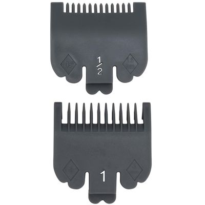 2 Pieces Professional Hair Clipper Guard Guide Attachment Combs, 1.5mm, 3mm, 1/16", 1/8", Compatible with Wahl Standard Full-Sized 8148 1919 8504 Magic Clip Hair Clippers (Gray)