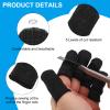 PATIKIL Cut Resistant Finger Cots Protectors, 2.4 x 1 Inch, 20 Pcs Reusable Anti-Cut Finger Sleeve Covers for Kitchen, Construction, Gardening, Black view 3