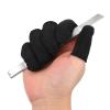 PATIKIL Cut Resistant Finger Cots Protectors, 2.4 x 1 Inch, 20 Pcs Reusable Anti-Cut Finger Sleeve Covers for Kitchen, Construction, Gardening, Black view 4