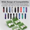 4 Pieces Professional A5-Style Dog Cat Grooming Animal Clipper Attachment Guard Guide Combs, 3mm, 6mm, 10mm, 13mm Compatible with Oster A5/A6 Andis AG BG Wahl KM 2/5/10 Series Pet Groomers (Green) view 3
