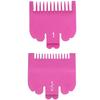2 Pieces Professional Hair Clipper Guard Guide Attachment Combs, 1.5mm, 3mm, 1/16", 1/8", Compatible with Wahl Standard Full-Sized 8148 1919 8504 Magic Clip Hair Clippers (Pink) view 1