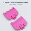 2 Pieces Professional Hair Clipper Guard Guide Attachment Combs, 1.5mm, 3mm, 1/16", 1/8", Compatible with Wahl Standard Full-Sized 8148 1919 8504 Magic Clip Hair Clippers (Pink) view 2