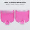 2 Pieces Professional Hair Clipper Guard Guide Attachment Combs, 1.5mm, 3mm, 1/16", 1/8", Compatible with Wahl Standard Full-Sized 8148 1919 8504 Magic Clip Hair Clippers (Pink) view 3