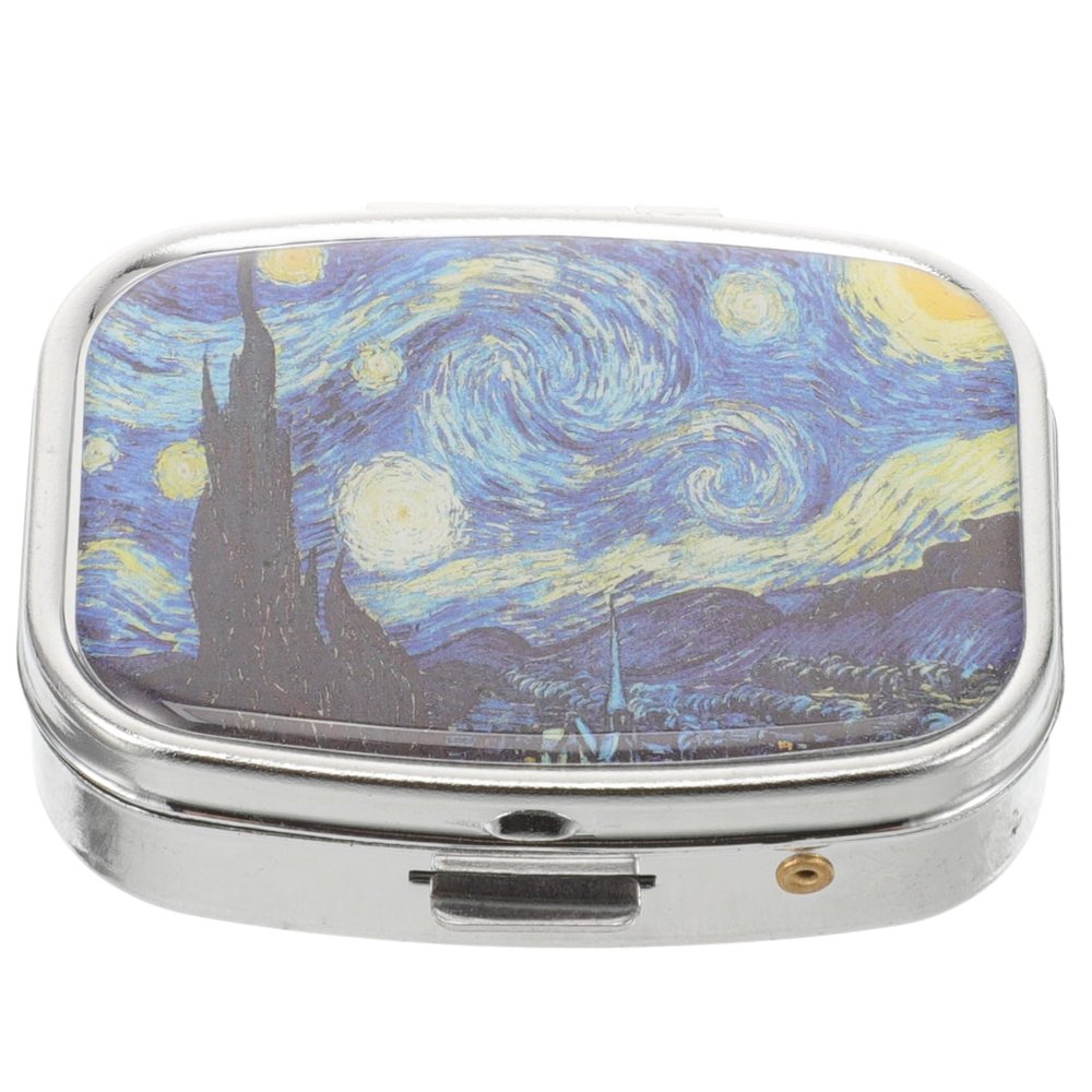 minkissy Tiny Metal Travel Case Portable Medicine Organizer Daily Pill Box Sealed Vitamin Container Day Pocket Organizer