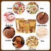 100 Pack Resealable Mylar Bags with Window for Food Storage,Stand Up Smell Proof Bags,Pouch Food Packaging Heat Seal Bags for Candy,Jewelry, Foil, Bulk (Gold, 5.9x9.05 inch) view 4
