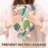 1L Large Hot Water Bottle with Soft Cover, Avocado and Tropical Leaves Transparent Hot Water Bags for Bed Hand Feet Warmer, Menstrual Cramps, Neck, Shoulder, Back Pain Relief view 4