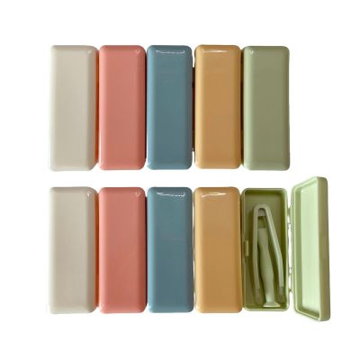 BEDARTIST 10 Packs Portable Contact Lens Stick Tool Case SetContact Lenses Remover and Insertion Tool (Inserter/Remover+Tweezer with Soft Tip)Macarons Color (10)