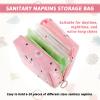 2 Pcs Sanitary Napkin Storage Bag, Portable Reusable Period Bag Women Tampon Pouchs Menstrual Pad Bags Nursing Pad Holder with Zipper Period Kit Bags for Women Teen Girls Feminine Care view 4