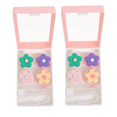 FOMIYES 2pcs Lens Box Travel Case Clip Plastic Lens Storage for Daily Use Small and Lightweight for Women