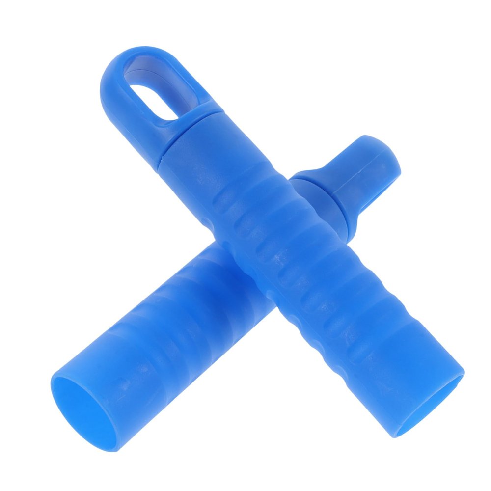 Didiseaon 2pcs Mop Handle End Caps Anti-Slip Grip and Hanging Hole, 25mm Diameter Blue Replacement Handles for Floor Cleaning Mops and Dustpan Rods, Suitable for Household and Commercial