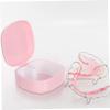 Didiseaon Pink Retainer Box Plastic Storage Case Sealed Lid and Drainer Basket Portable and Easy-to-Clean for Mouthguards Aligners and Braces view 2