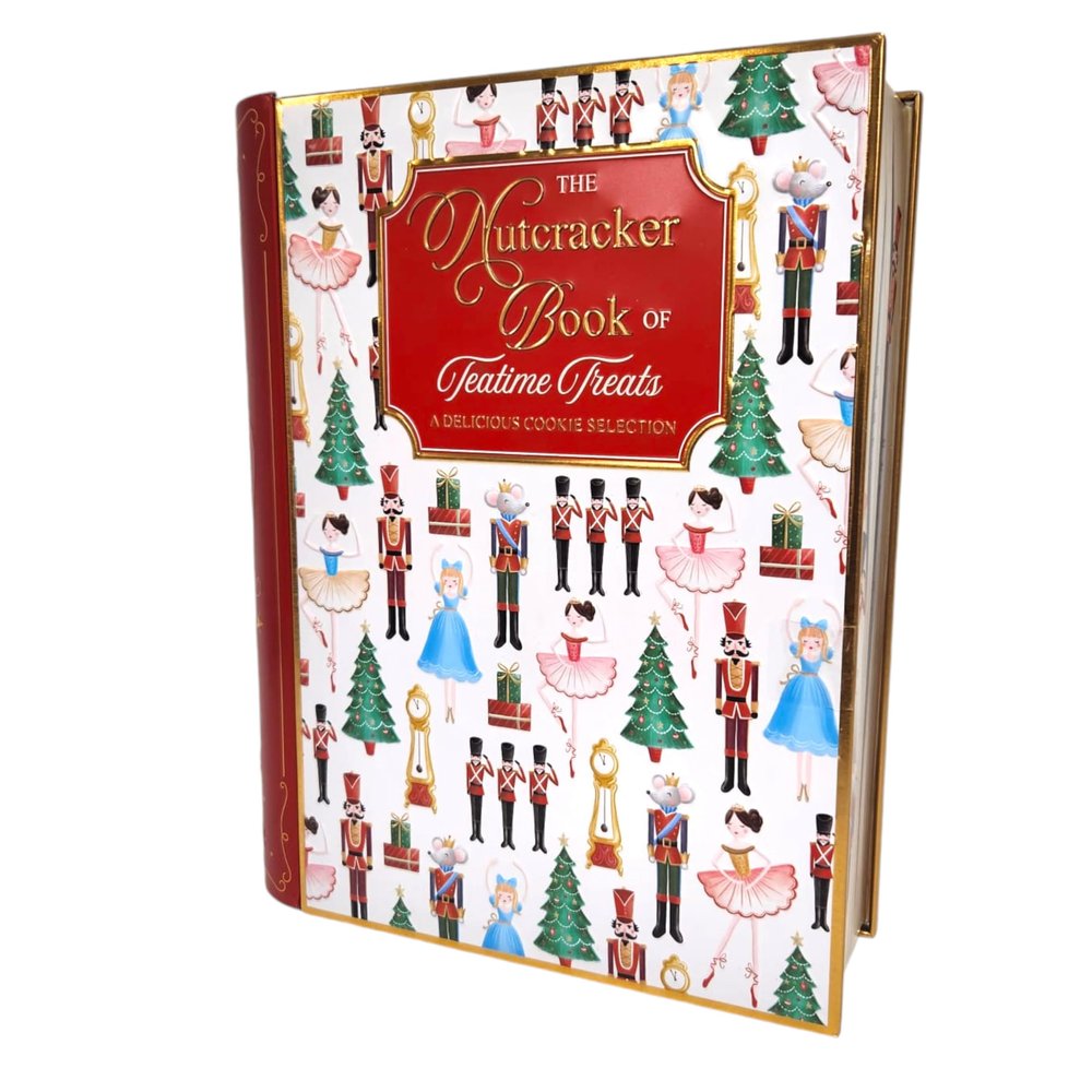 Teatime Treats Assorted Chocolate Cookie Selection Nutchracker Delicious Book Biscuit Tin Festive Gift Packaging