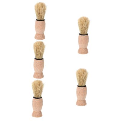 FOMIYES 5pcs Men Beard Shaving Brush Portable Shaving Brush Barber Neck Duster Hair Duster for Shave and Cleaning