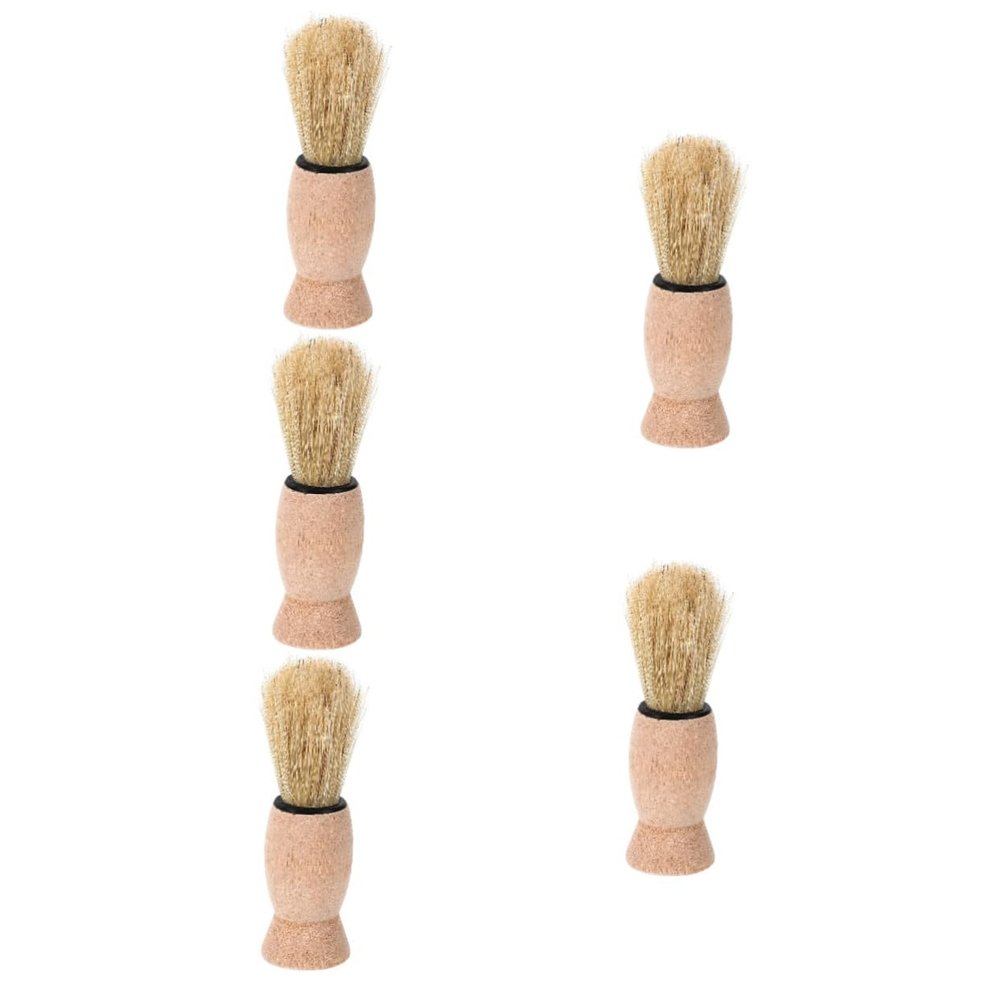 FOMIYES 5pcs Men Beard Shaving Brush Portable Shaving Brush Barber Neck Duster Hair Duster for Shave and Cleaning